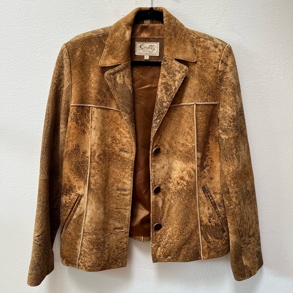 Women’s Distressed Leather Jacket